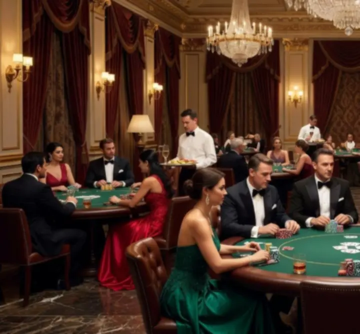 Elegancki wieczór pokerowy w stylu kasynowym