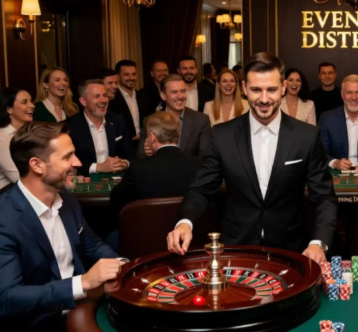 Strefa gier casino z ruletką i blackjackiem